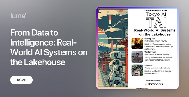 "From Data to Intelligence: Real-World AI Systems on the Lakehouse" will be held
